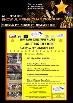 Live Streaming from Bury Farm All Stars Showjumping Championships